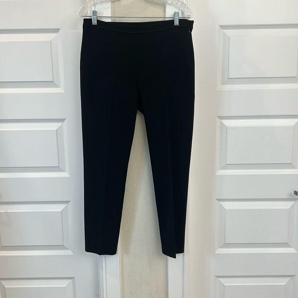 St John - Caviar Black Crop Pants Ponte - size 8